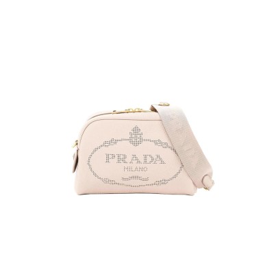 PRADA TEXTURED LEATHER SHOULDER BAG IN WATER LILY 1BH187 (20.5*13*8.5cm)  PRADA TEXTURED LEATHER SHOULDER BAG IN WATER LILY 1BH187 (20.5*13*8.5cm)